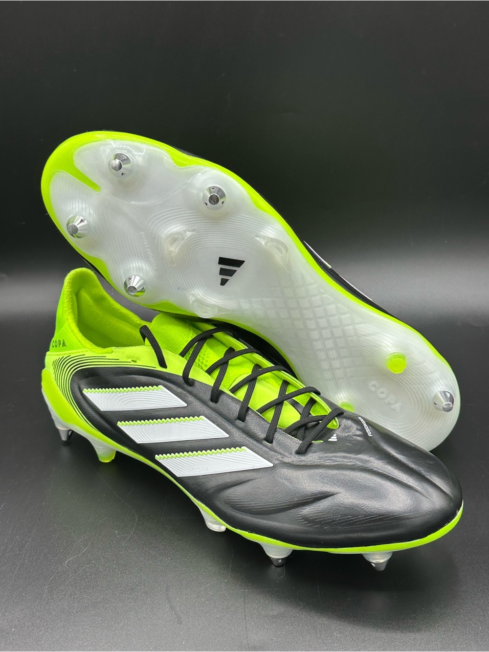 Adidas Copa Pure 3 Elite SG Core Black Lucid Lemon Cleats Men’s Size 12 JR2822